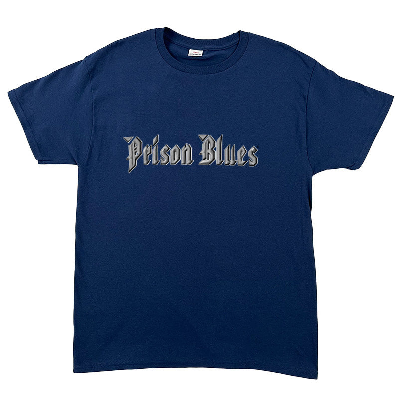 T-Shirt w/Brilliant Silver and White Metal classic Logo
