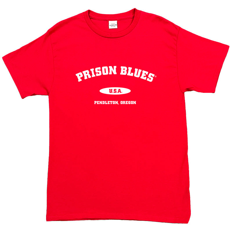 T-Shirt w/White Varsity Blue Logo