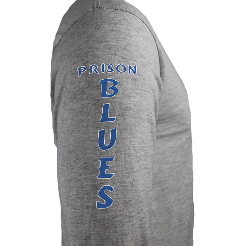 Long Sleeve T-Shirt w/White and Royal Blue Prison Blues