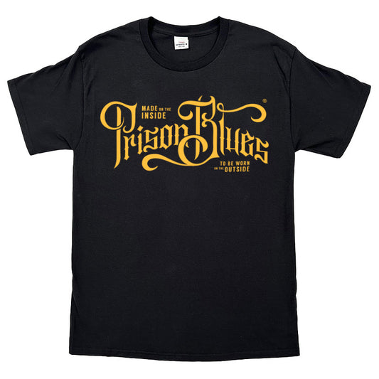 T-Shirt w/Gold Script Logo
