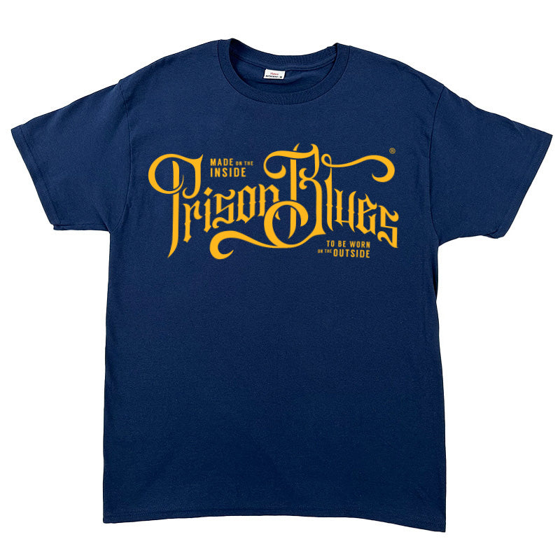 T-Shirt w/Gold Script Logo