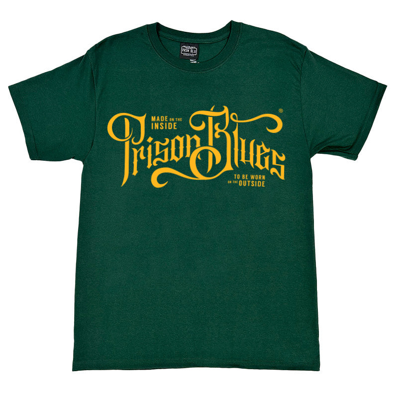 T-Shirt w/Gold Script Logo