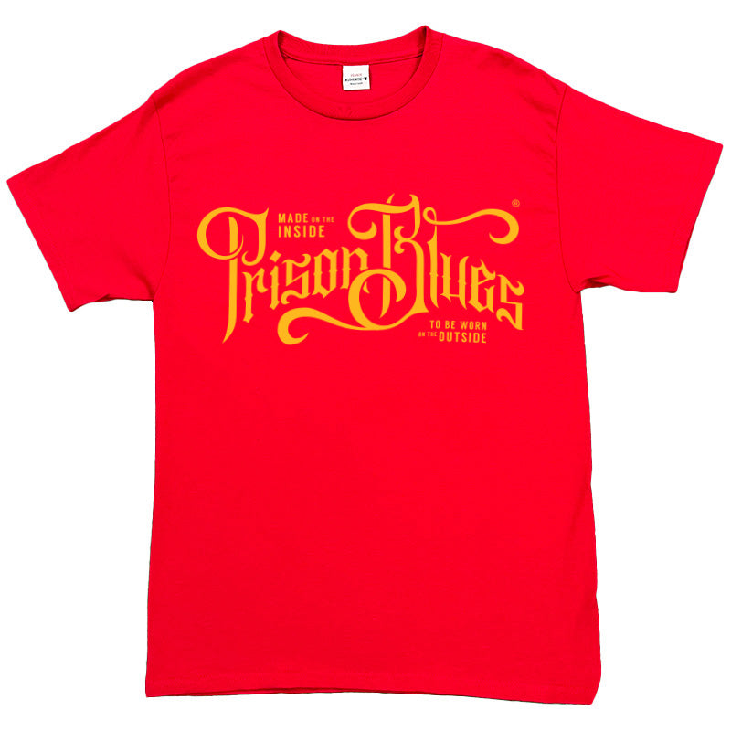 T-Shirt w/Gold Script Logo