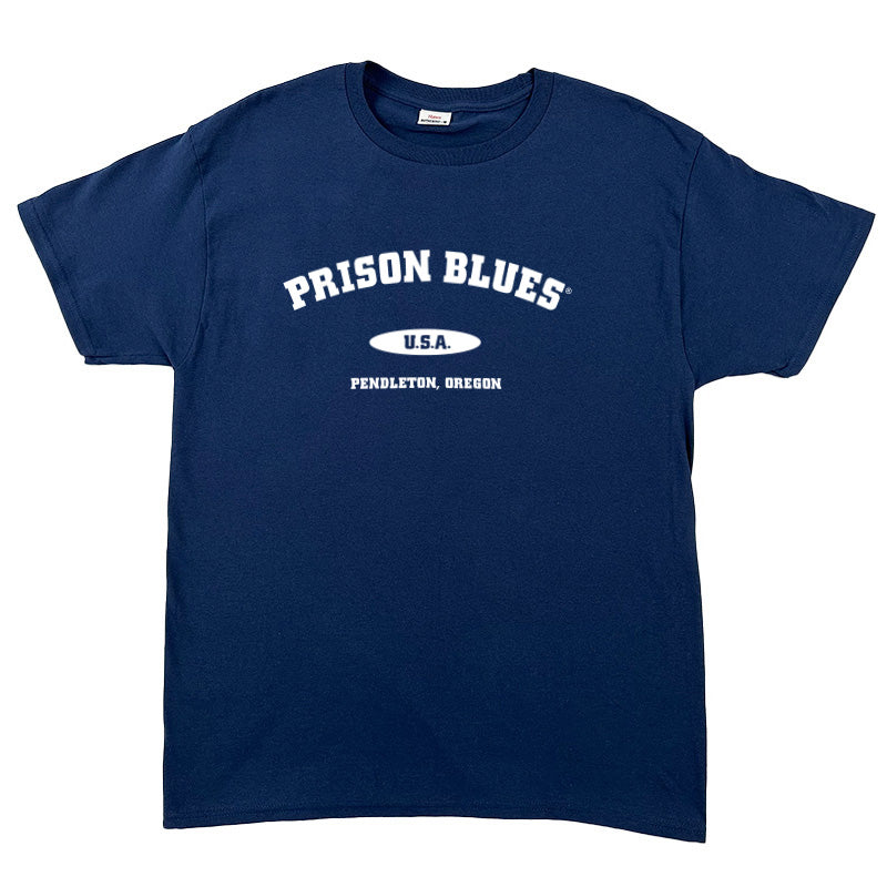 T-Shirt w/White Varsity Blue Logo