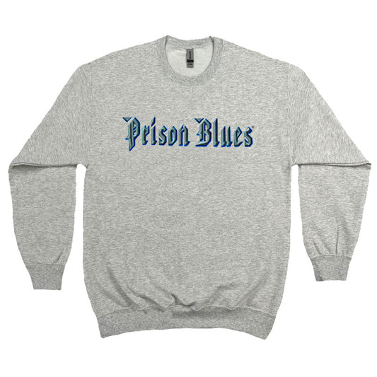 Crew Neck Sweatshirt Light Steel (Ash) w/Brilliant Sliver and Royal Blue Metal Logo