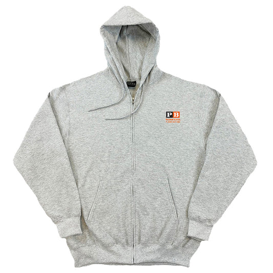 Pull Over Hooded Sweatshirt Light Steel (Ash) w/White, Black, and Orange Letter Block Logo