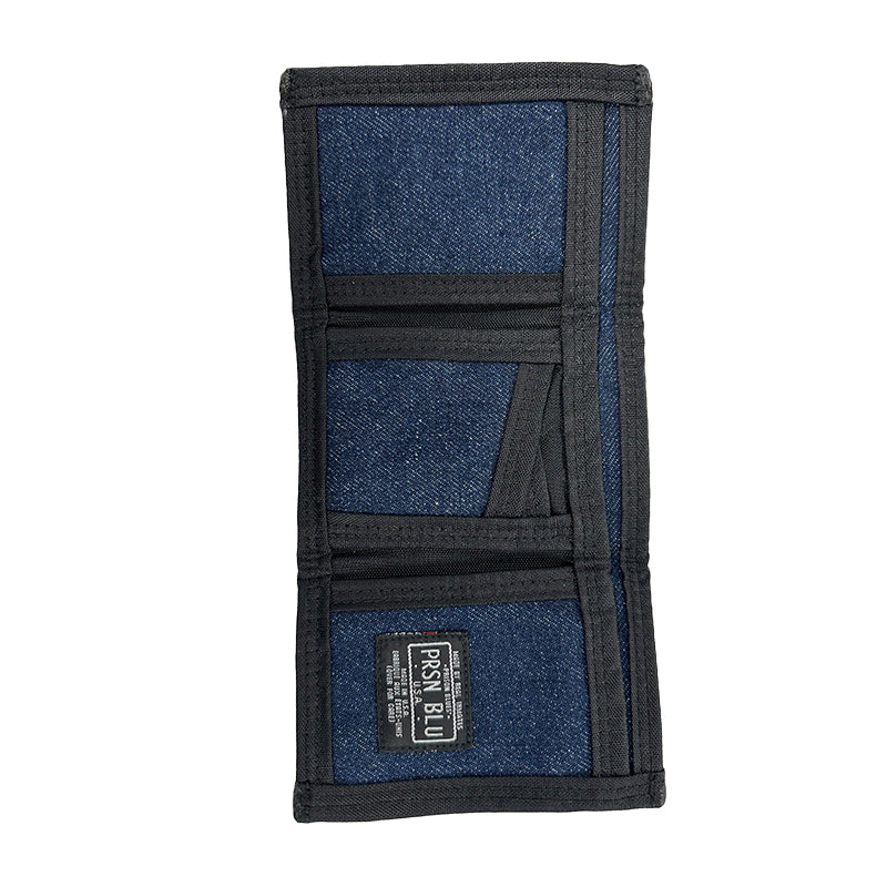 Blue Denim Tri-Fold Wallet
