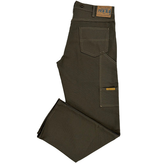 Work Jeans with buttons Rinsed Olive