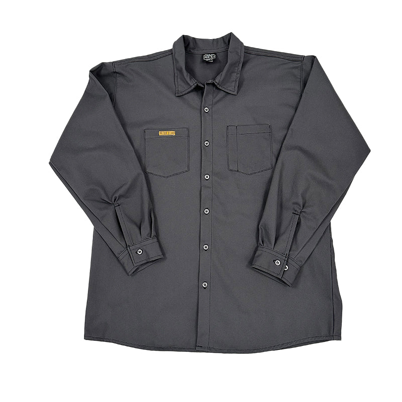 Work Shirt Charcoal Long Sleeve Tall w/Front Buttons