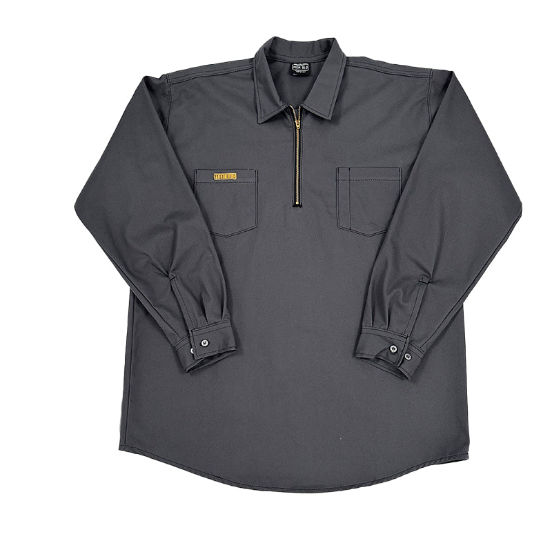 Work Shirt Charcoal Long Sleeve w/Front Zipper