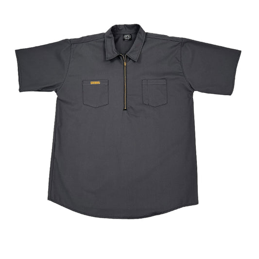 Work Shirt Charcoal Short Sleeve w/Front Zipper