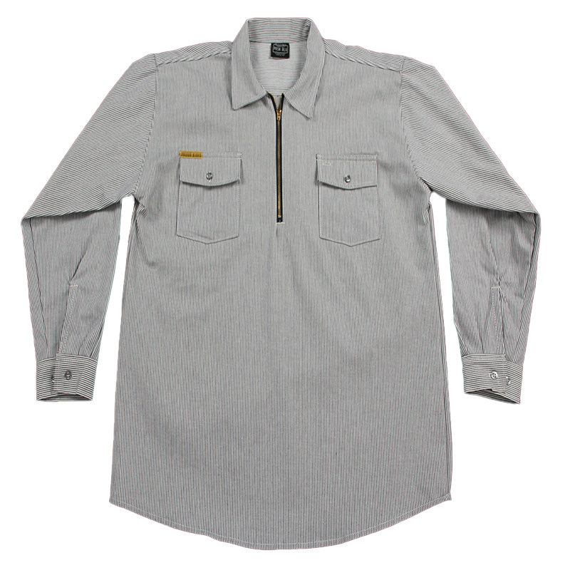 Work Shirt Hickory Long Sleeve w/Front Zipper