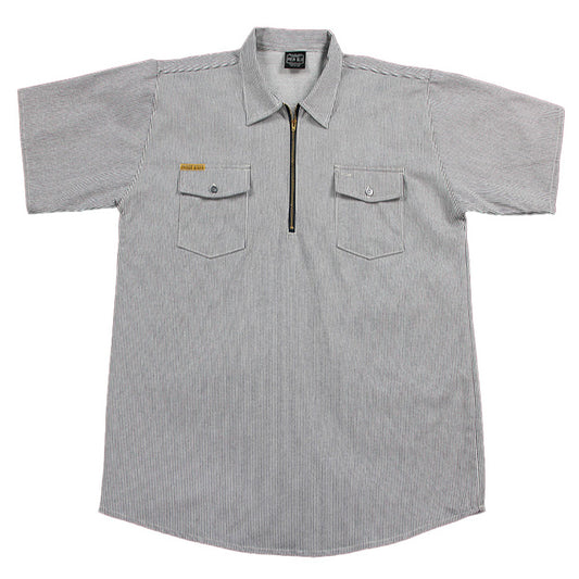 Work Shirt Hickory Short Sleeve Tall w/Front Zipper
